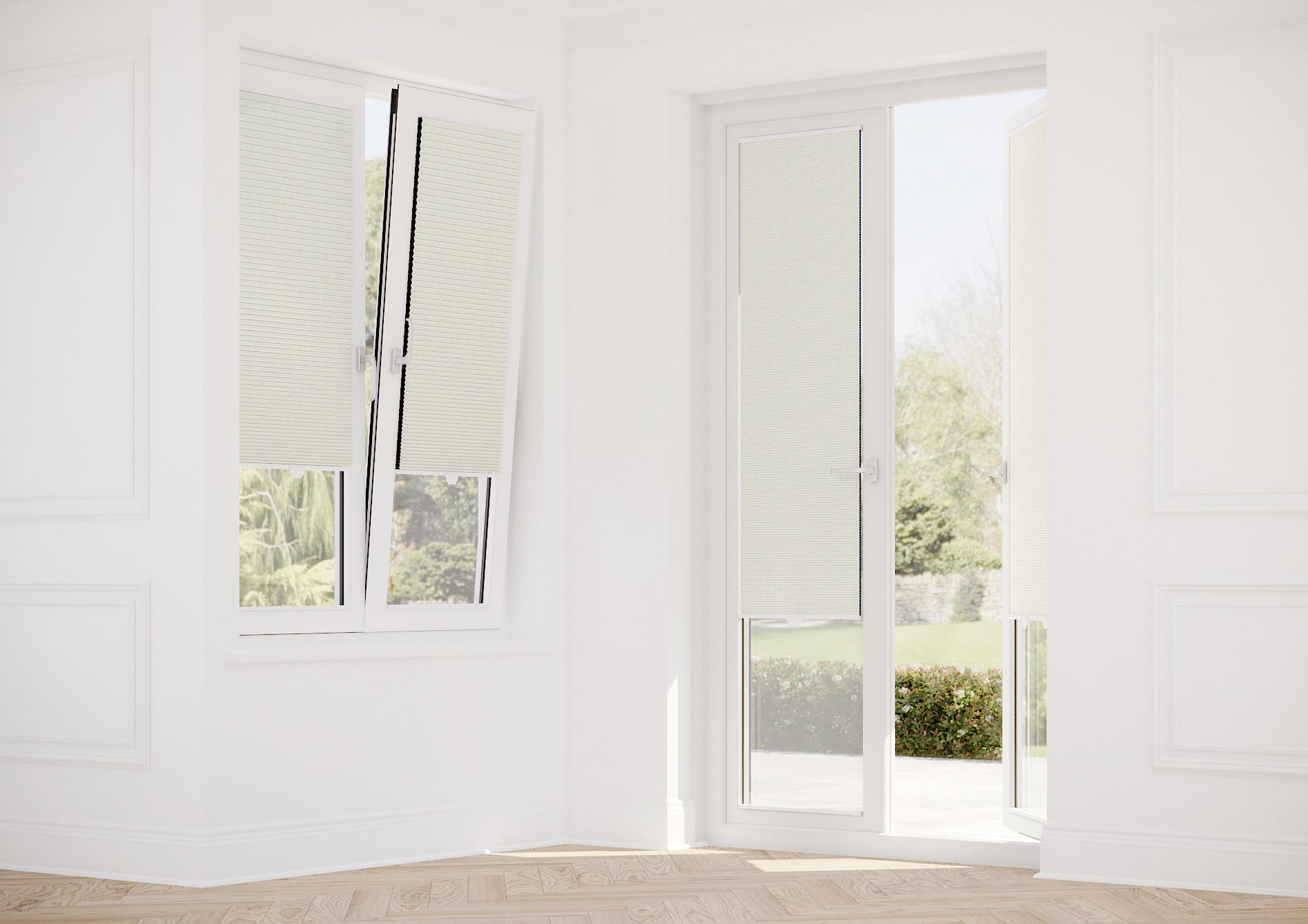 Nocturne (Blackout), Vanilla - Stick Fit Slim Honeycomb Blind - Image 11